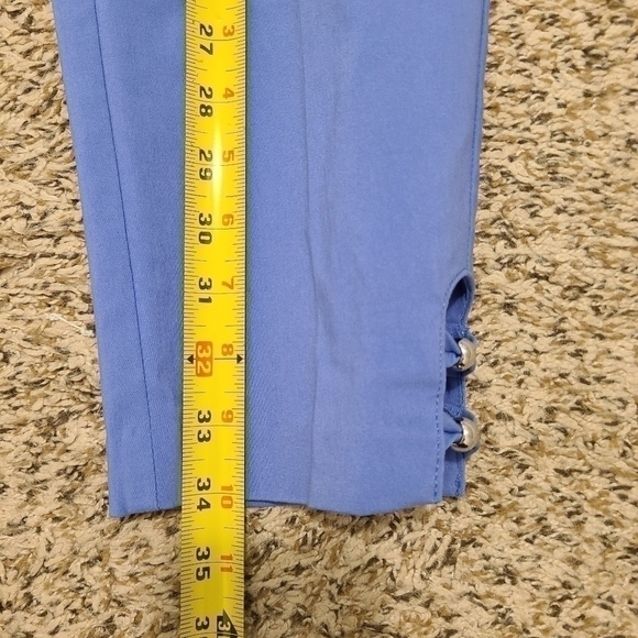 Hearts of Palm Women's Lilac You A lot Petite Blue Pants Elastic Waist Size 10 - Picture 9 of 11